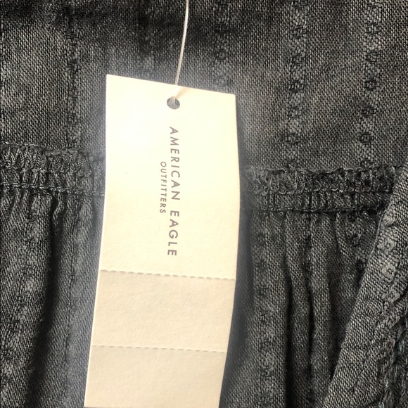 American Eagle Outfitters Black Tie-Front Blouse - Picture 4 of 8